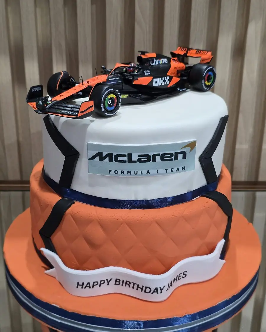 Formula 1 racing tiered cake