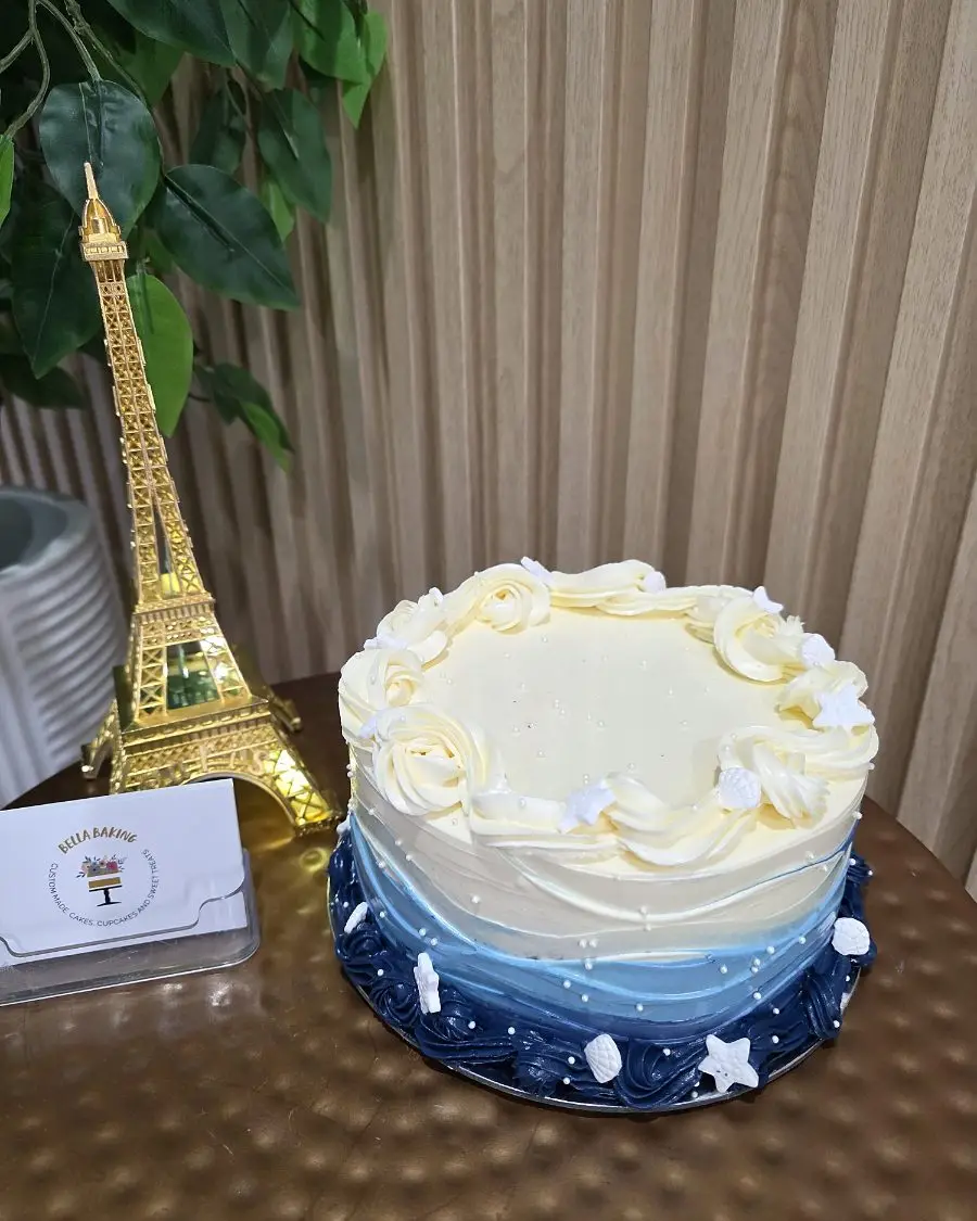 Ocean ombre cake